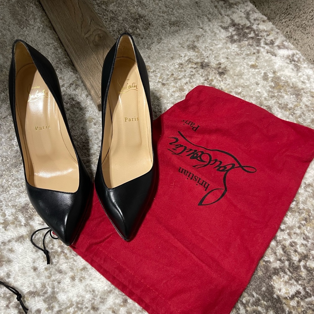 Christian Louboutin Black Pointed Toe Heels